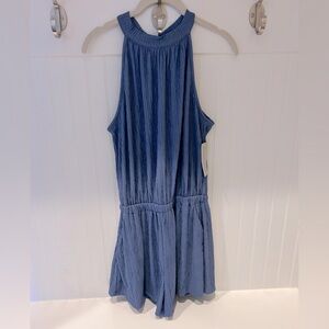 Big Waterblue Sky Romper Size Med Blue NWT